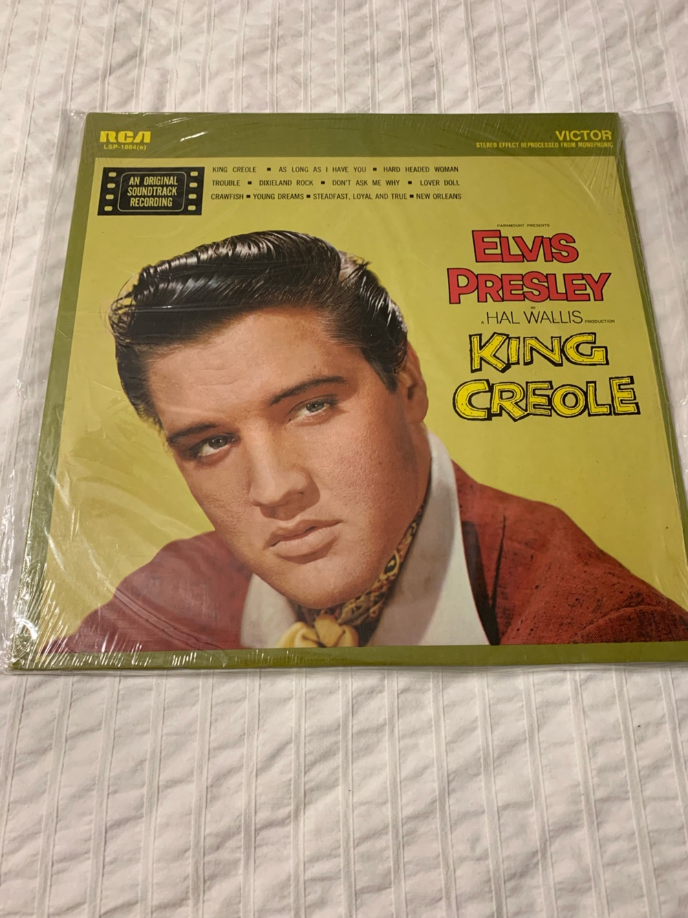 Elvis Presley "King Creole" Vintage Album Cover - Yellow